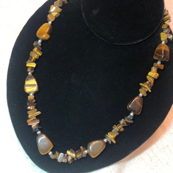 Beautiful Tiger eyes necklace 18-20” - Picture 3 of 10